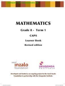 mathematics grade 8 assignment term 1 2020