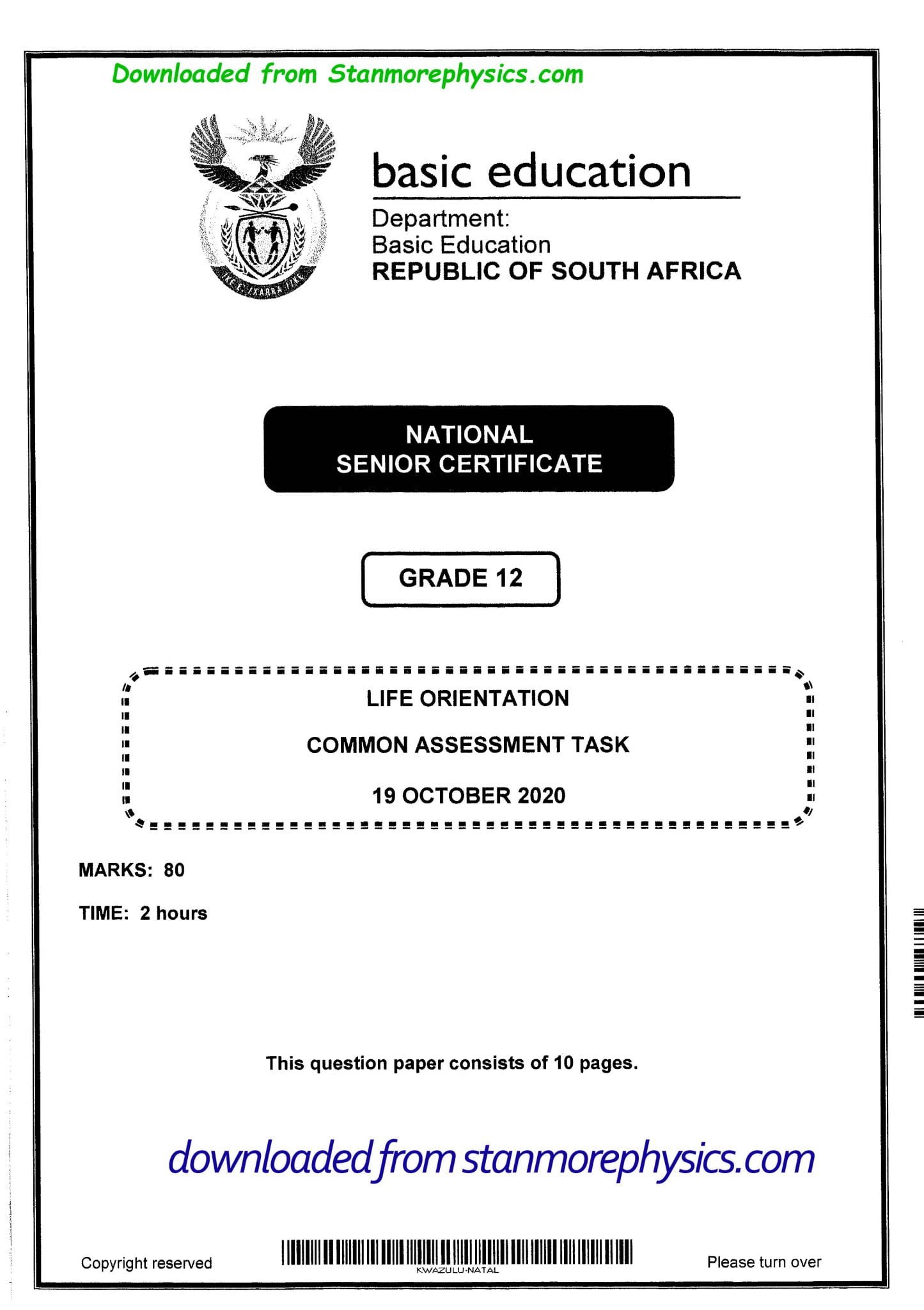 Grade 7 Life Science Exam Papers   LO Grade 12 Final Paper 2020 1 1445x2048 