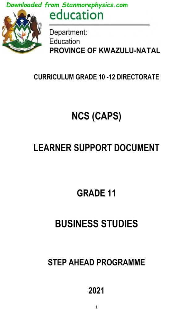 business studies grade 11 assignment term 2