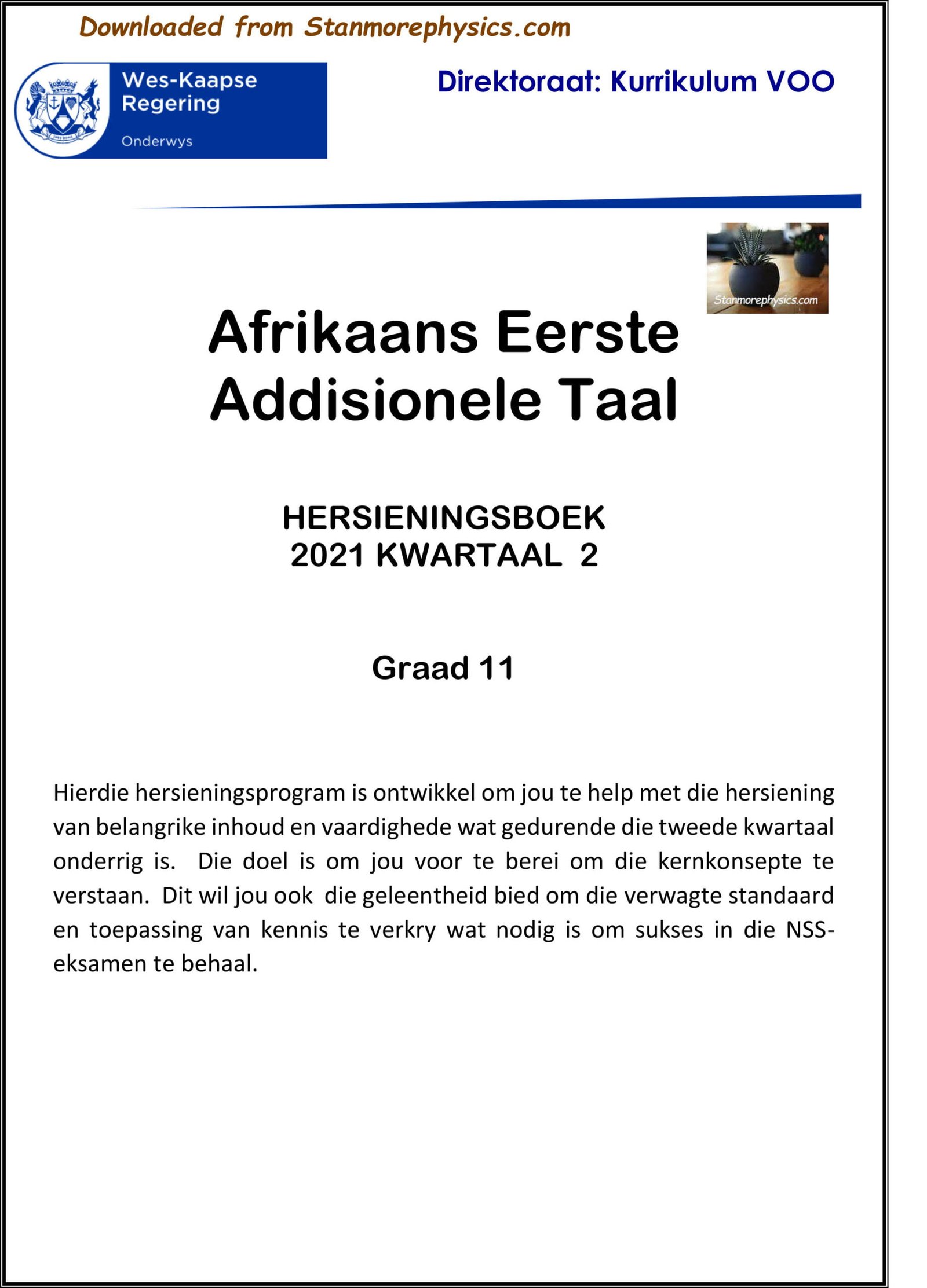 afrikaans essay topics grade 11