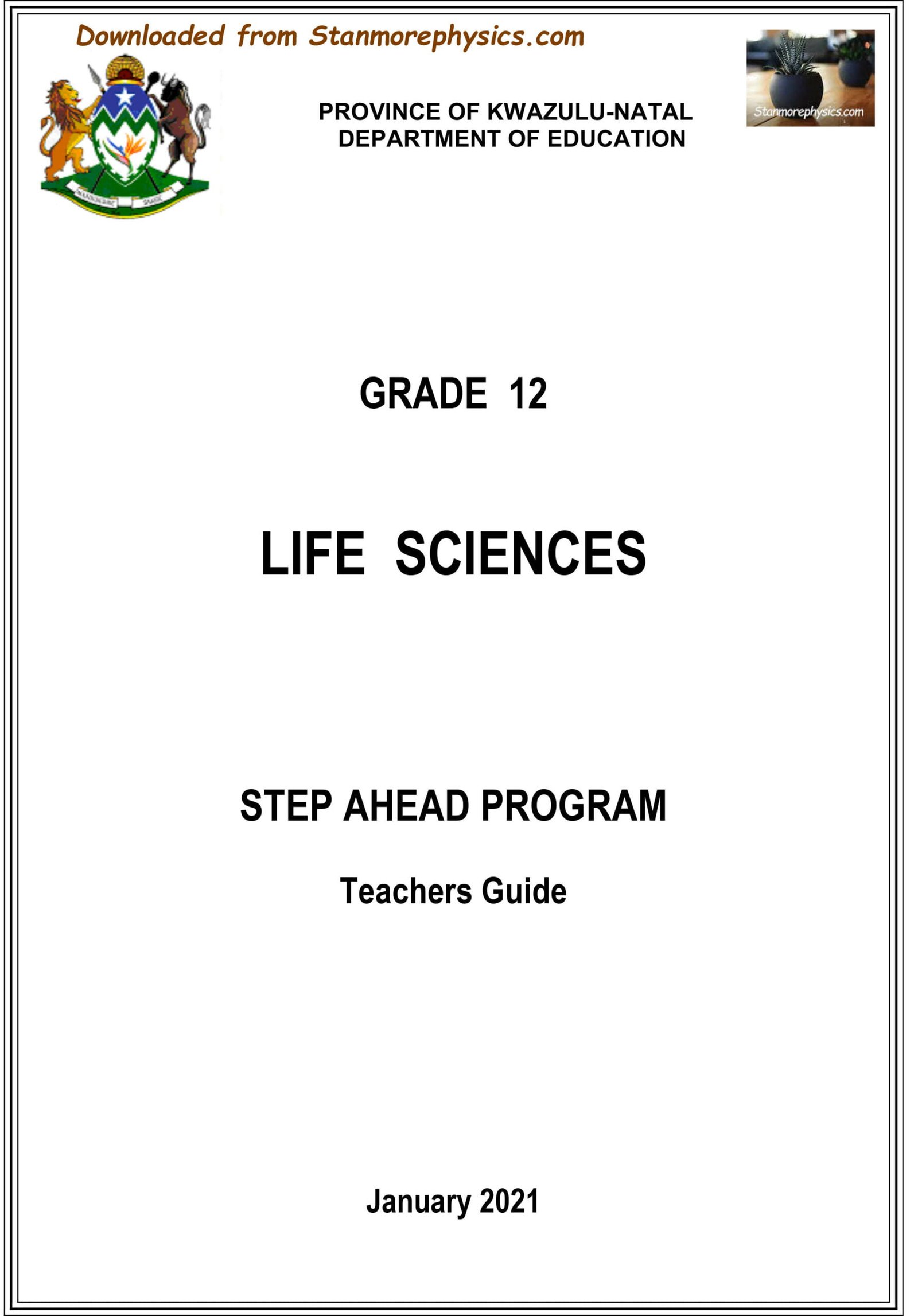 life science grade 12 assignment august 2021