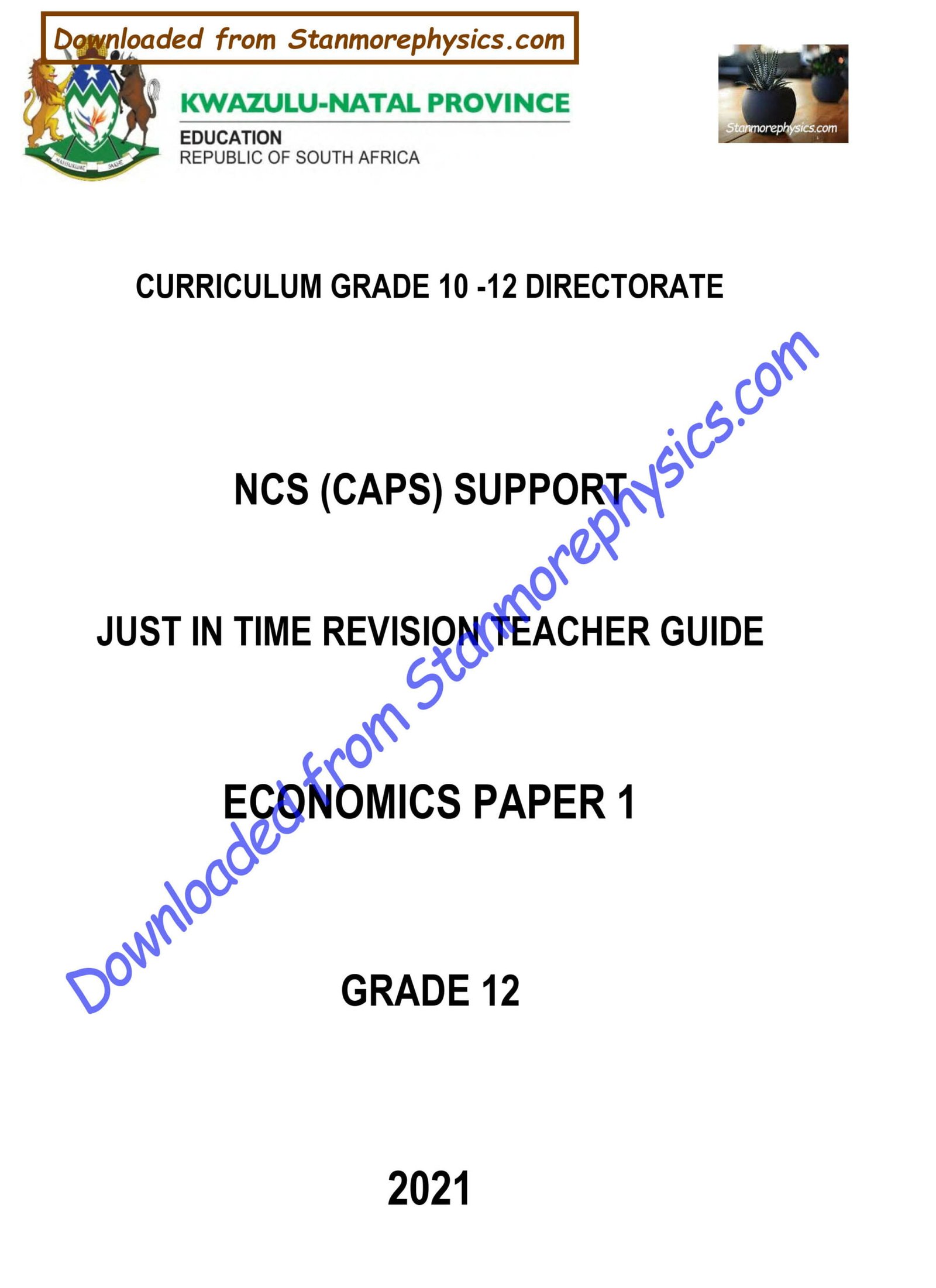 economics grade 12 assignment 2020 memorandum pdf