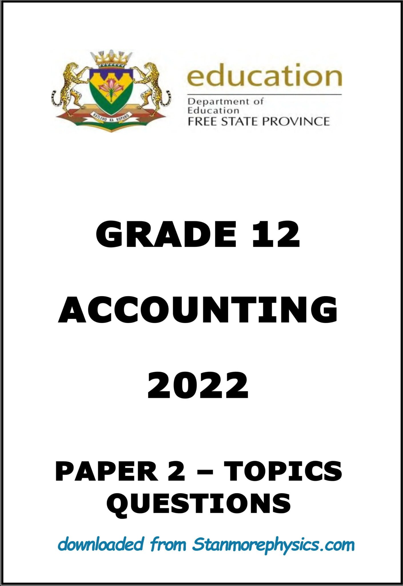 Study Notes For Grade 12 Accounting Learners With Latest Information