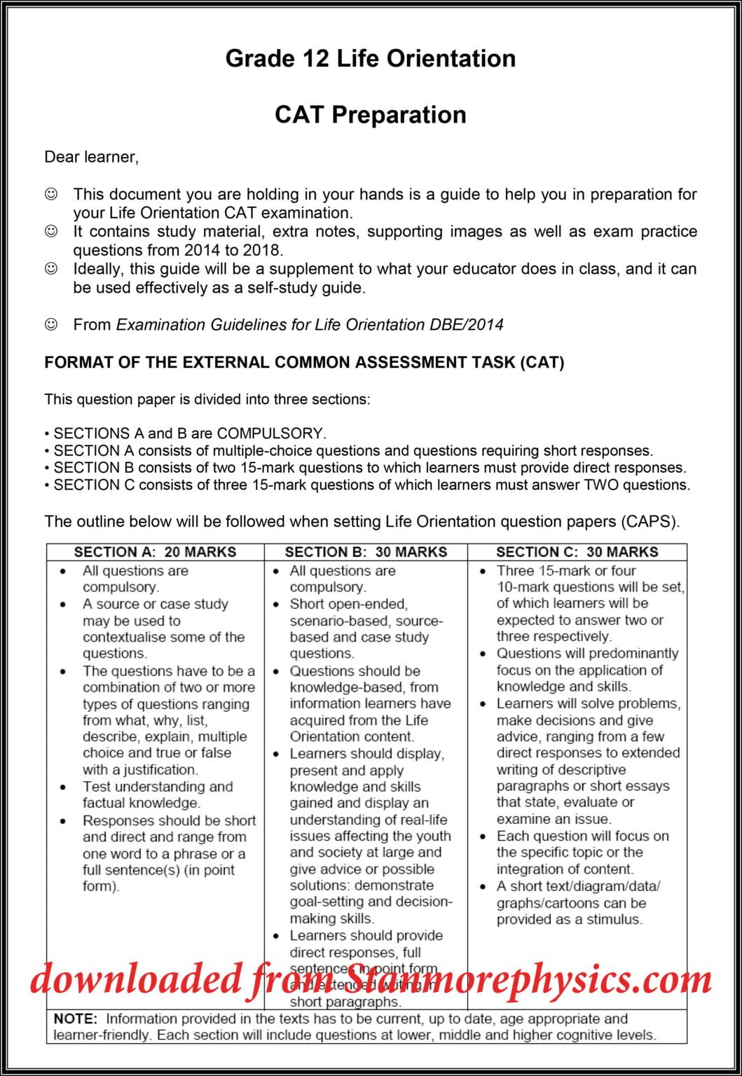 life orientation grade 12 assignment 2022 memo term 2